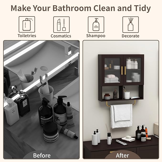 Wall Mounted Bathroom Storage Cabinet Medicine Cabinet - Image 4