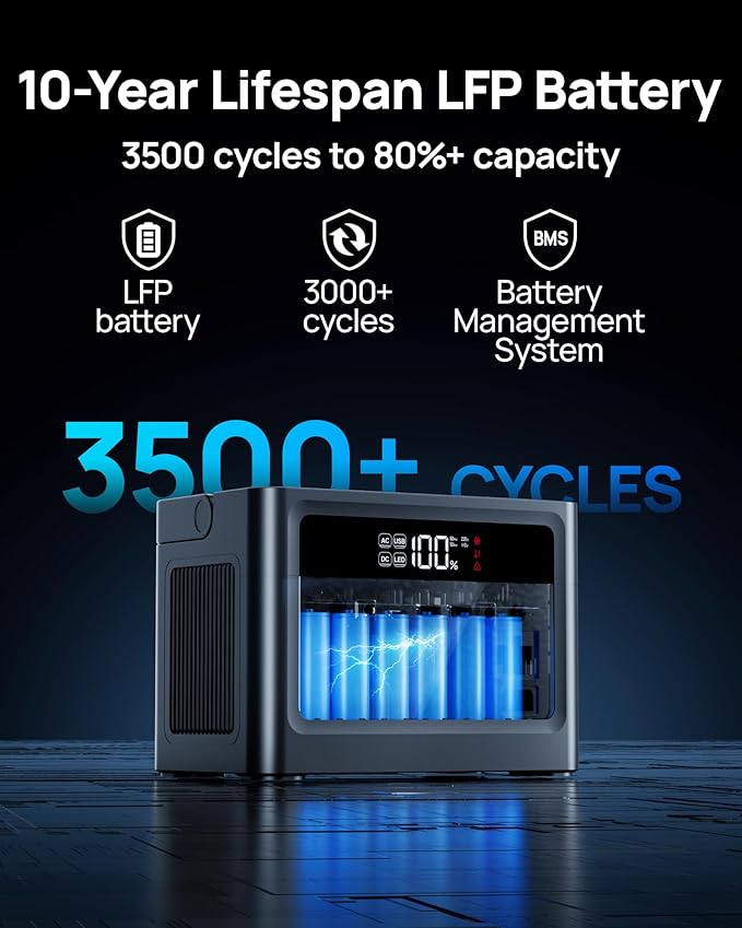 DaranEner Portable Power Station 600W, 576Wh LiFePO4 Battery Backup, Solar - Image 7