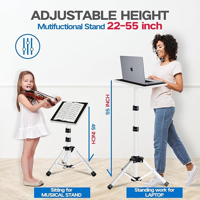 Projector Stand, 22 to 55 Inch Laptop Stand, Projector Tripod - Image 2