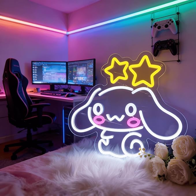 THIIXDAI Cinnamoroll Neon Sign for Room Decor, USB Powered LED Lights - Image 3