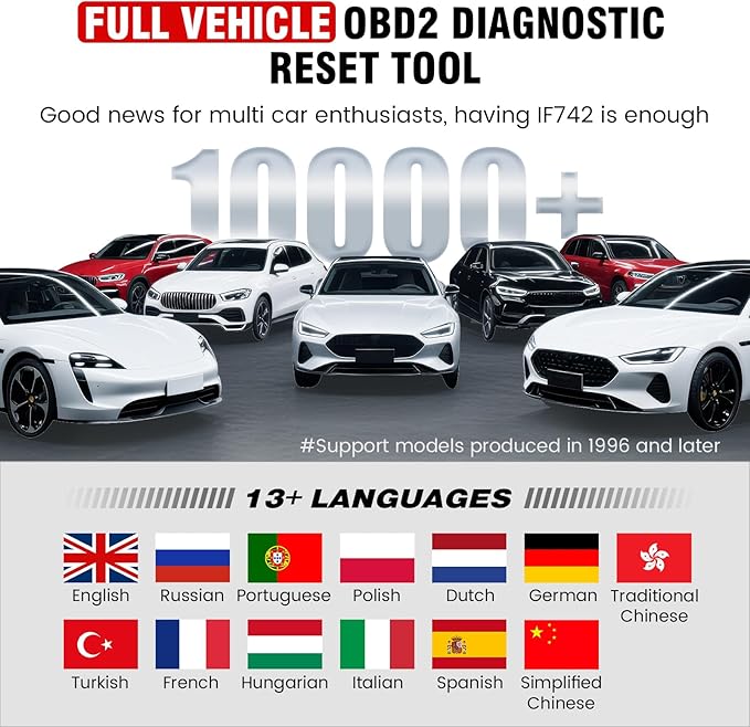 2026 BOSSCOMM IF742 OBD2 Scanner, ABS/SRS/Transmission/Check Engine Code Reader - Image 7