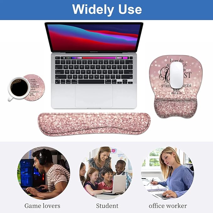 Ergonomic Mouse Pad Wrist Support and Keyboard Wrist Rest Set - Image 7