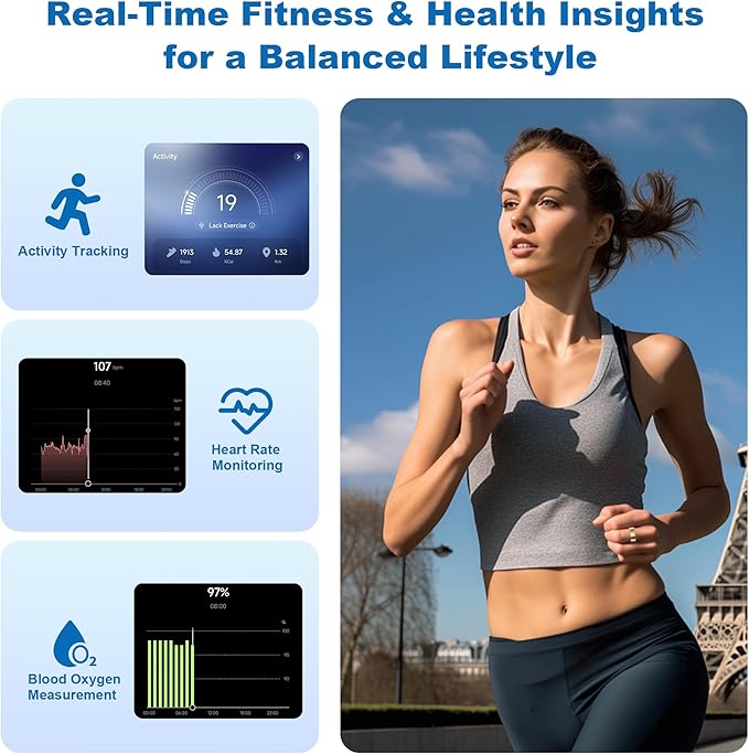 SEEKZERO Smart Ring for Women Men, Titanium Fitness Ring - Image 4