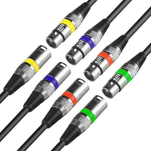 MAD OWL 3 Pin XLR Cables Male Female XLR Patch Cable, XLR Cable Microphone Wire - Image 2