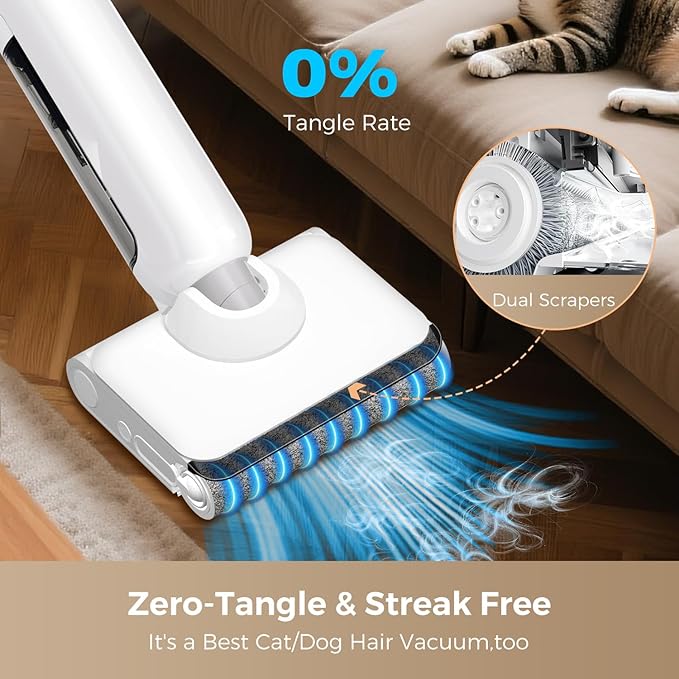 HABIUBIU Wet Dry Vacuum Cleaner, 180° Lay-Flat Cordless Vacuum Mop Combo - Image 4