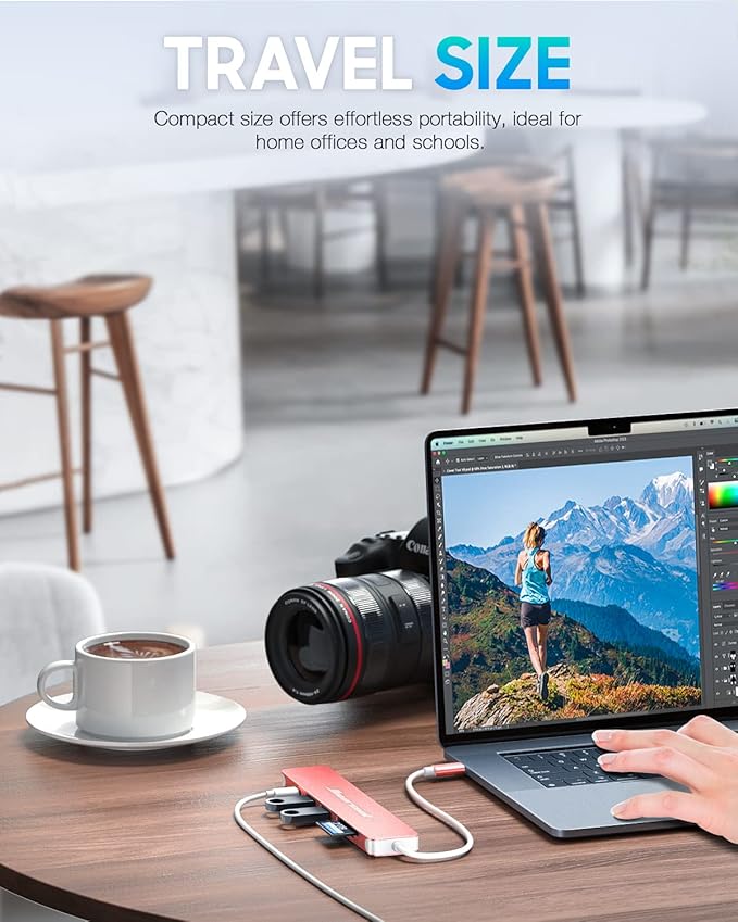 Hiearcool USB C Hub, USB-C Dongle, 7IN1 USBC to HDMI Multple Adapter Compatible - Image 6