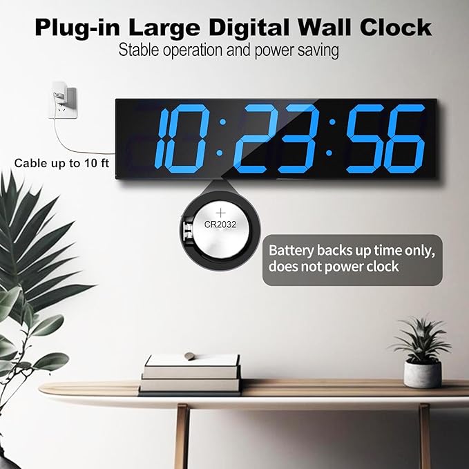 CHKOSDA Digital Wall Clock, Oversize Led Digital Clock Large Display - Image 8