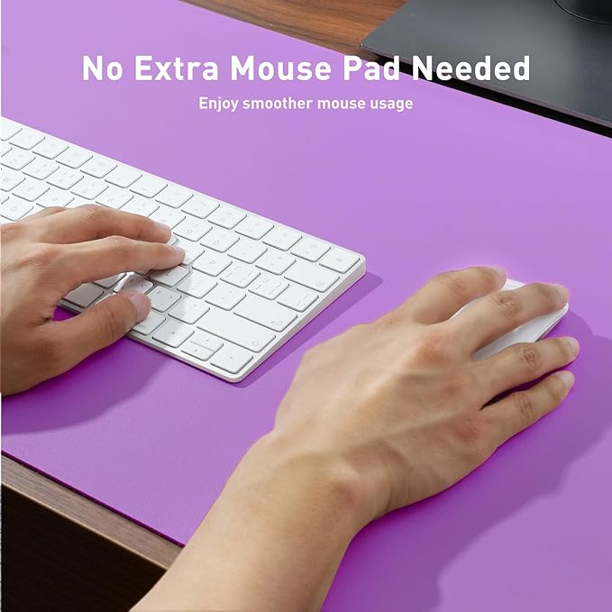 Aothia Leather Desk Pad Protector, Mouse Pad, Office Desk Mat, Non-Slip PU - Image 4