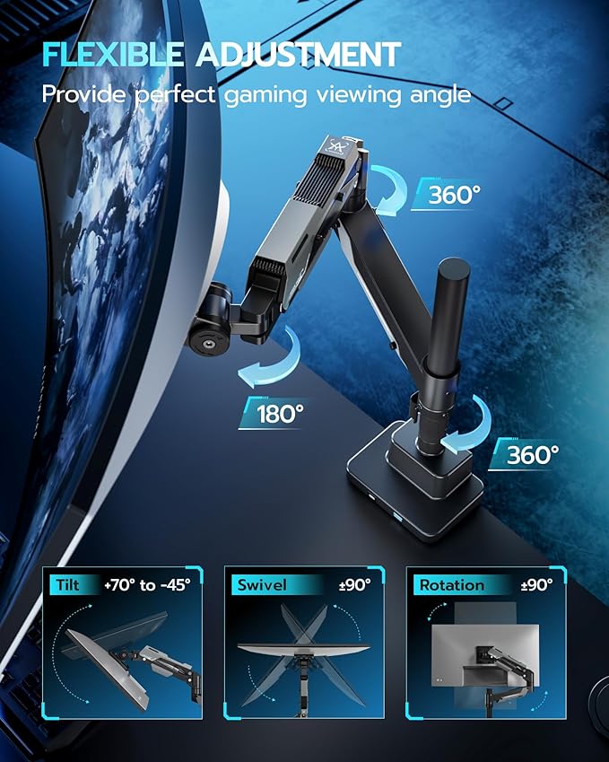 ARES WING CoreArm Single Monitor Mount - Image 5