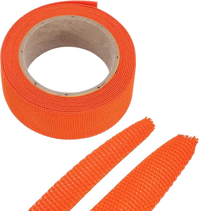 MECCANIXITY Braided Cable Sleeves Heat Shrinkable Fabric Sleeving, 7/8" 10ft by MECCANIXITY