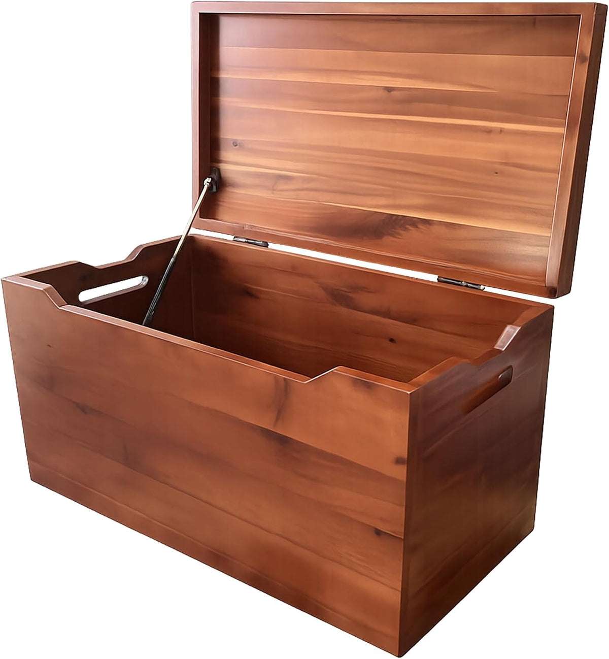 fully assembled, solid wood storage chest with lid, main product view