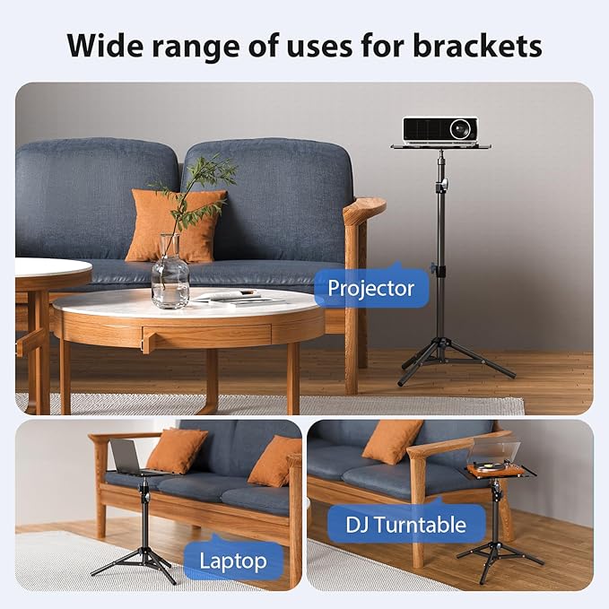 LEORFI Projector Stand Tripod, Laptop Tripod Stand, Foldable Portable Projector - Image 5