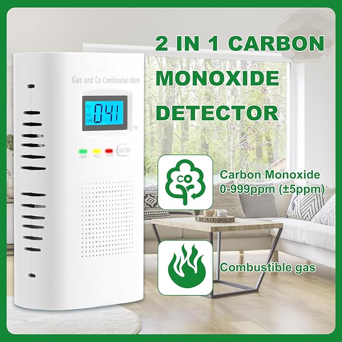 Combination Gas and Carbon Monoxide Detector Plug-in | CO Alarm & Natural Gas - Image 4