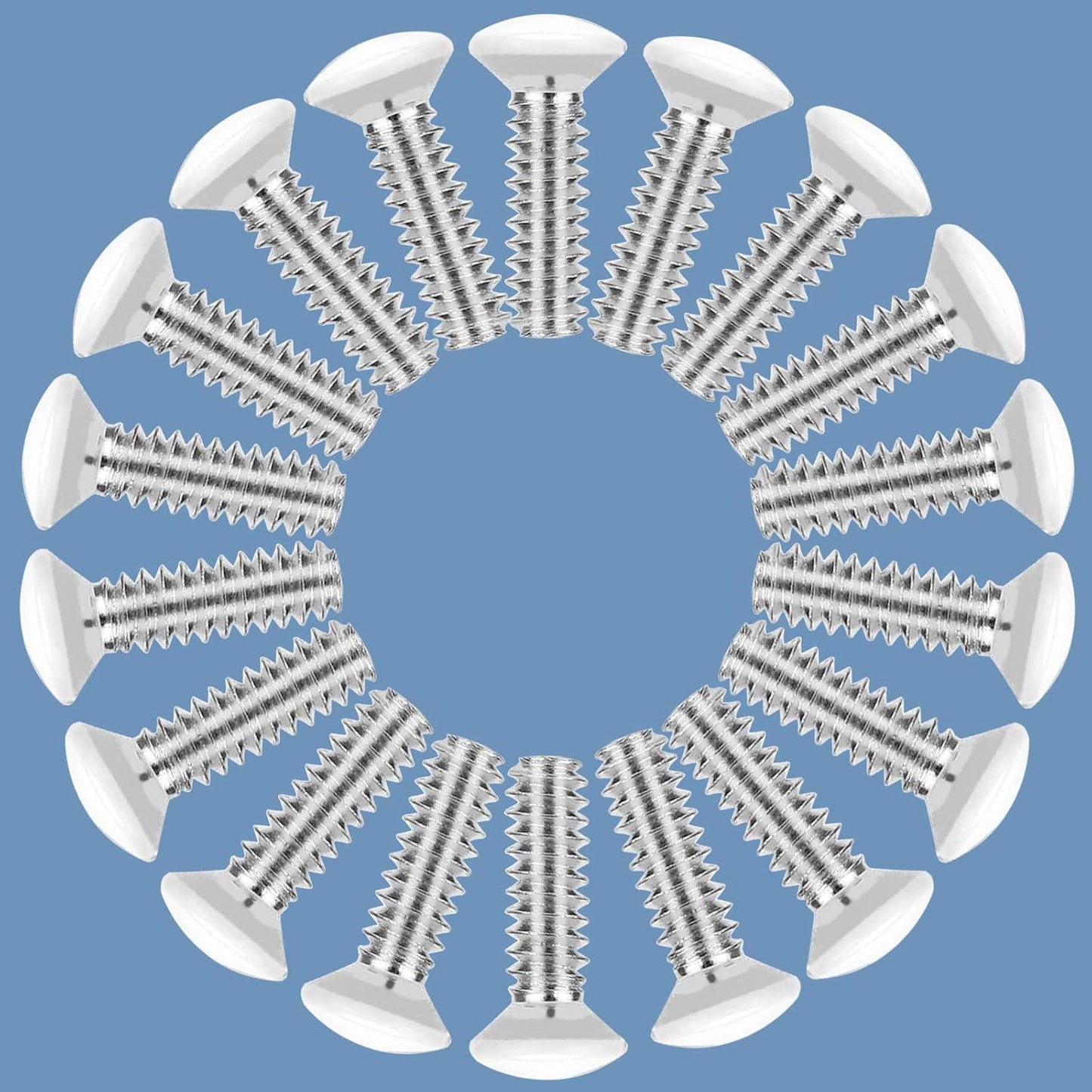 AIEX 60Pcs 1/2 Inch Long 6-32 Thread White Wall Plate Screws
