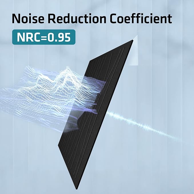 UMIACOUSTICS 6 PCS Sound Proof Panels, 47.2 x 23.6 Inches Sound Absorbing Panels - Image 8