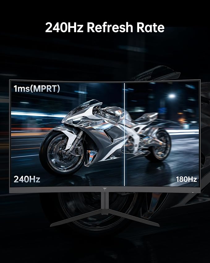 KTC 24 Inch Curved 240Hz Gaming Monitor, FHD 1500R Curved Computer Monitor 1080P - Image 2