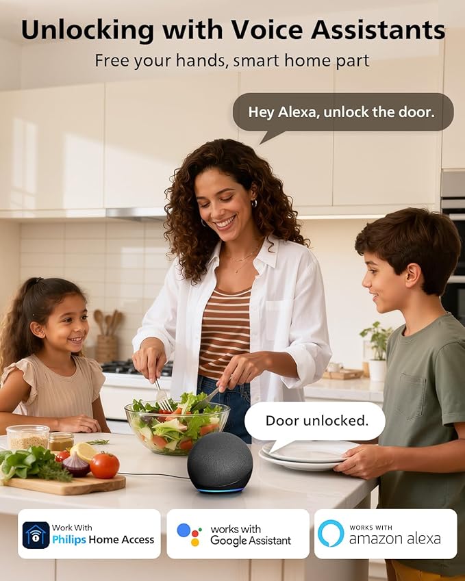 Philips Smart Lock, Smart Door Lock Built-in WiFi, App Remote Control, Keyless - Image 3
