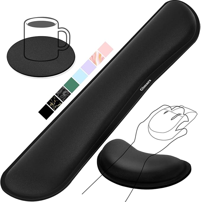 Gimars Upgrade Enlarge Silky and Superfine Fabric Gel Memory Foam Keyboard by Gimars