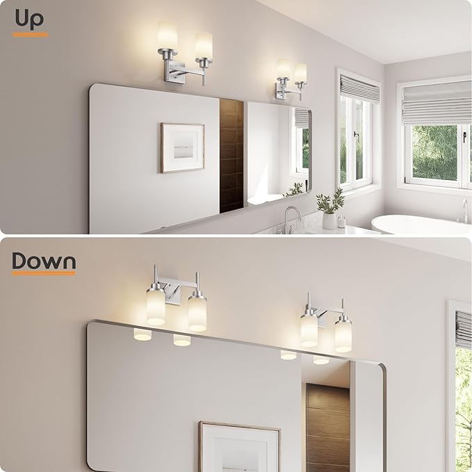 AONEON Bathroom Light Fixtures Brushed Nickel Vanity Lights - Image 4