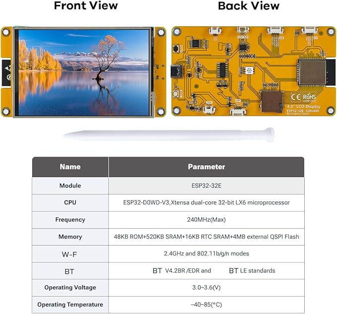 Hosyond 4.0'' 320x480 Touch Screen - Image 2