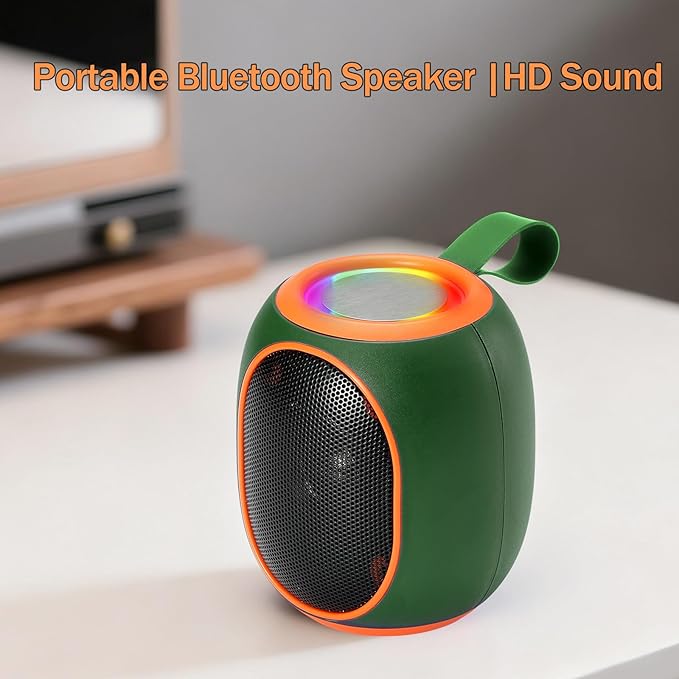Portable Bluetooth Speaker – 8W HD audio quality, TWS stereo pairing, LED light - Image 4