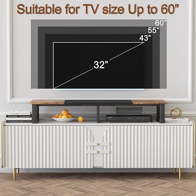 aboxoo 47" TV Riser for 32-60 inch TV, TV Riser Stand Shelf, Tabletop TV Stand - Image 4