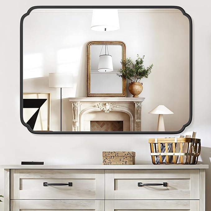 36 x 48 Inch Black Bathroom Vanity Mirror - Image 2