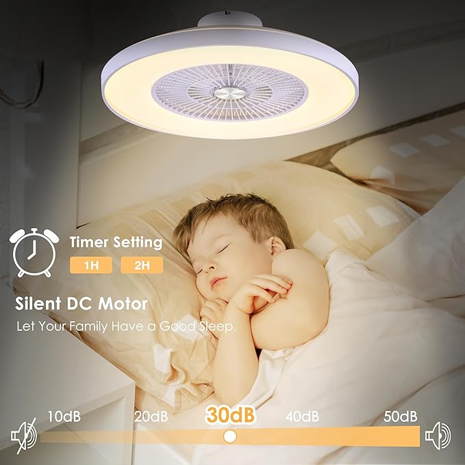 HUMHOLD 24" Bladeless Ceiling Fans - Image 3