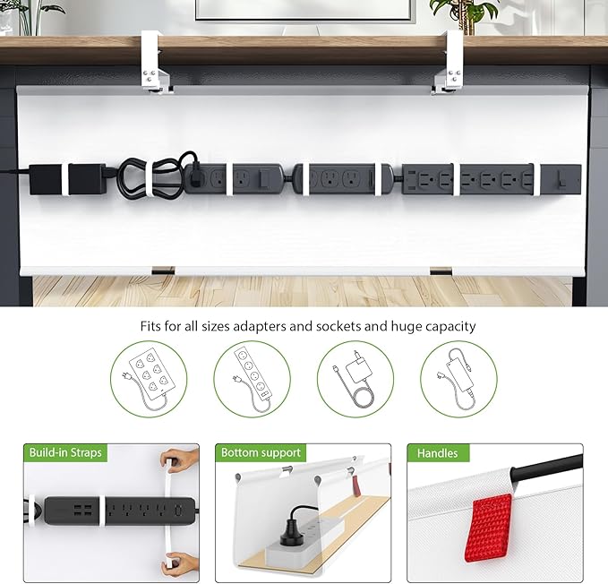 KEEGH Extra Large 48" Under Desk Cable Management Tray - Image 2
