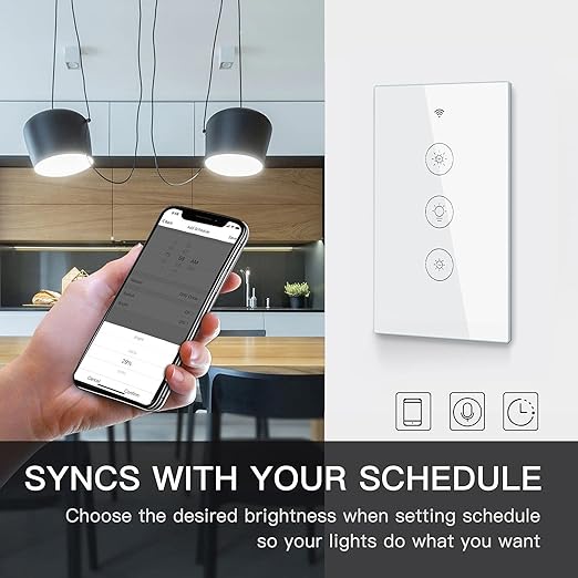 MOES WiFi RF Smart Light Dimmer Switch, Smart Life/Tuya APP Relay Status - Image 3