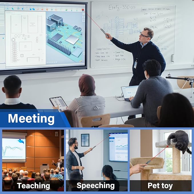 2-in-1 USB Type C Presentation Clicker, Rechargeable Wireless Presenter Remote - Image 7