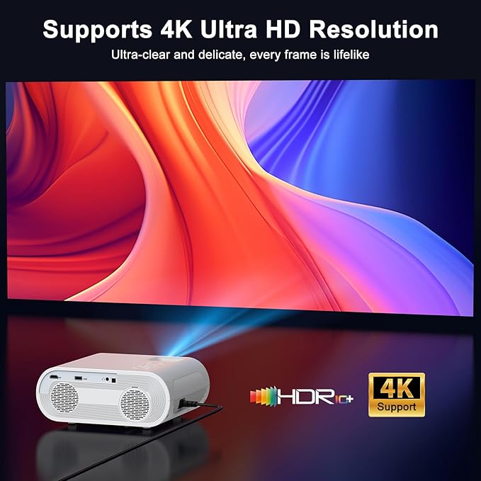 1500 ANSI Smart Projector, HOMPOW 4K Projector - Image 4