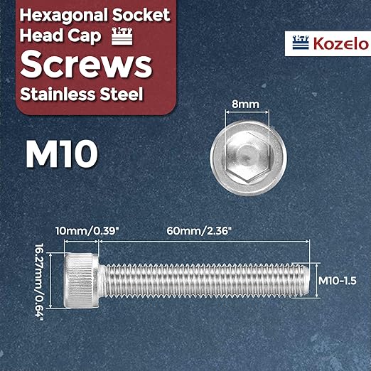 Kozelo 4pcs Socket Head Cap Screws - Image 2