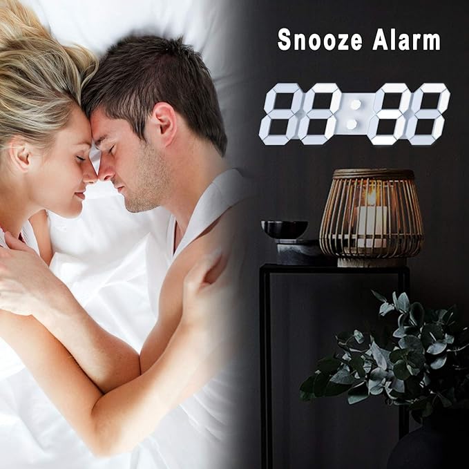 EDUP HOME 3D LED Digital Wall Clock/Desk Alarm Clock - Image 4