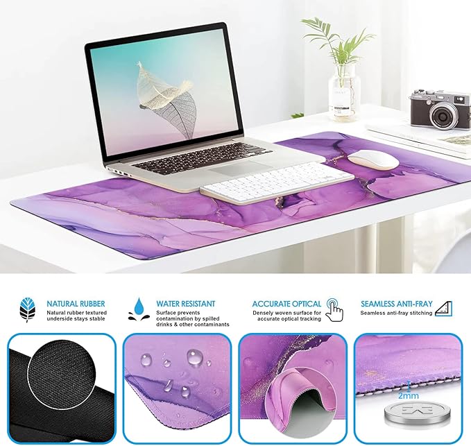 iCasso Purple Ergonomic Large Mouse Pad - Image 6