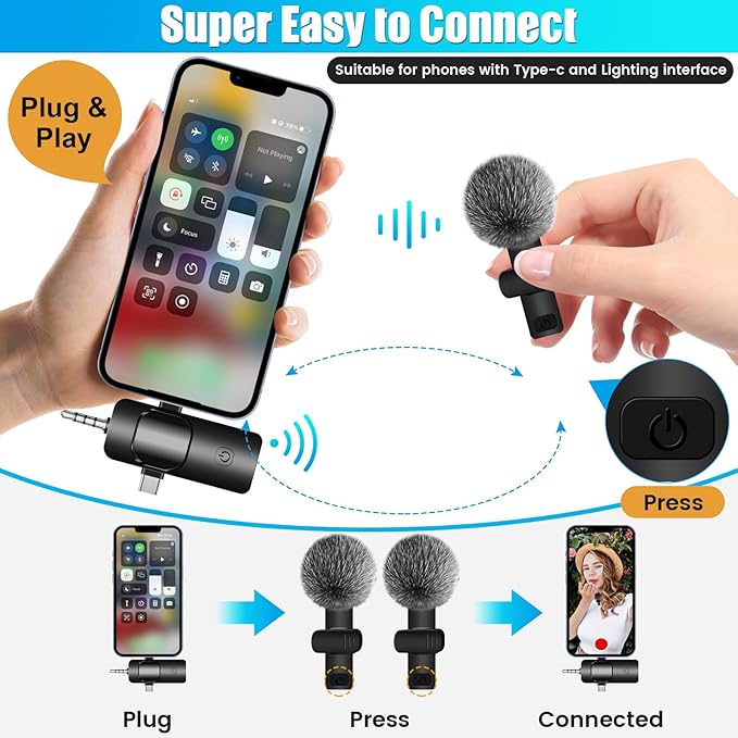 4 in 1 Wireless Lavalier Microphone - Image 4