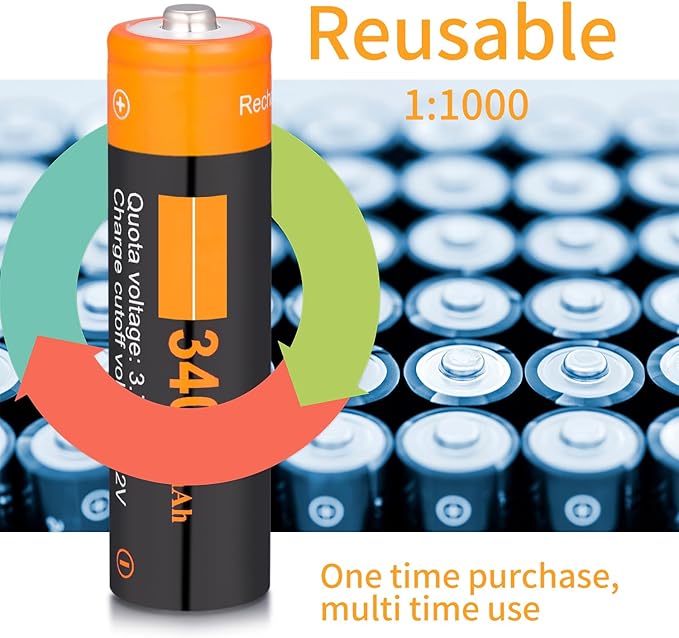 XONBDNOX 3400 mah High Capacity Rechargeable Battery Case 4 Pack-with - Image 6