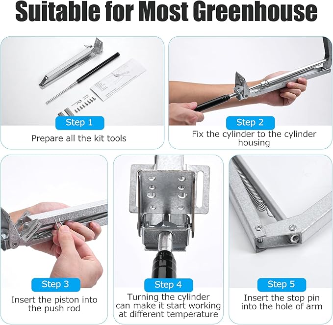 CHANGE MOORE Auto Vent Opener Automatic Greenhouse Window Opener Roof Vent - Image 6