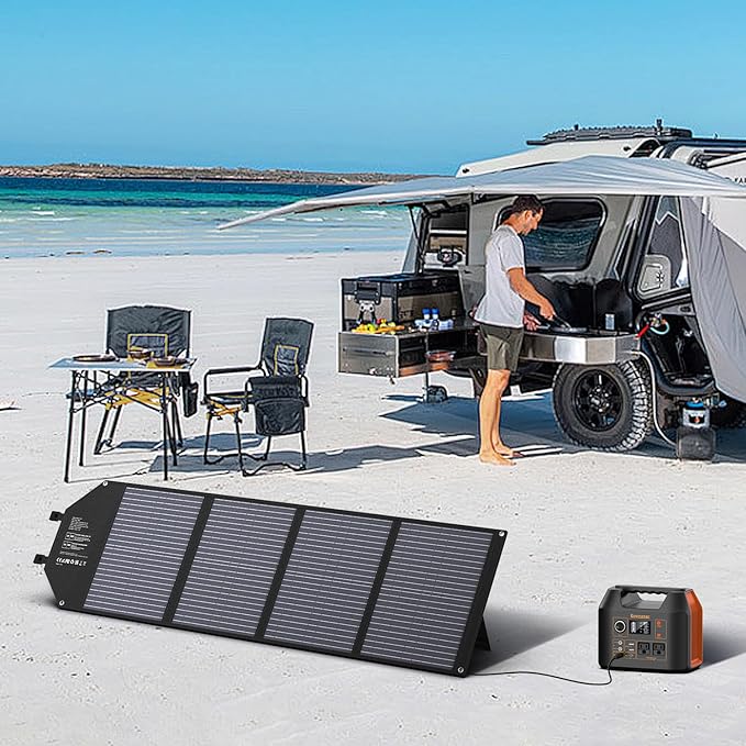 EnginStar 100W Foldable Solar Panel w/ 18V DC Outlet - Image 2