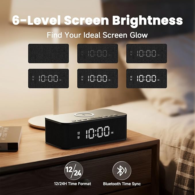 Fansbe Direct Digital Alarm Clock White Noise, Loud Digital Alarm Clocks - Image 7