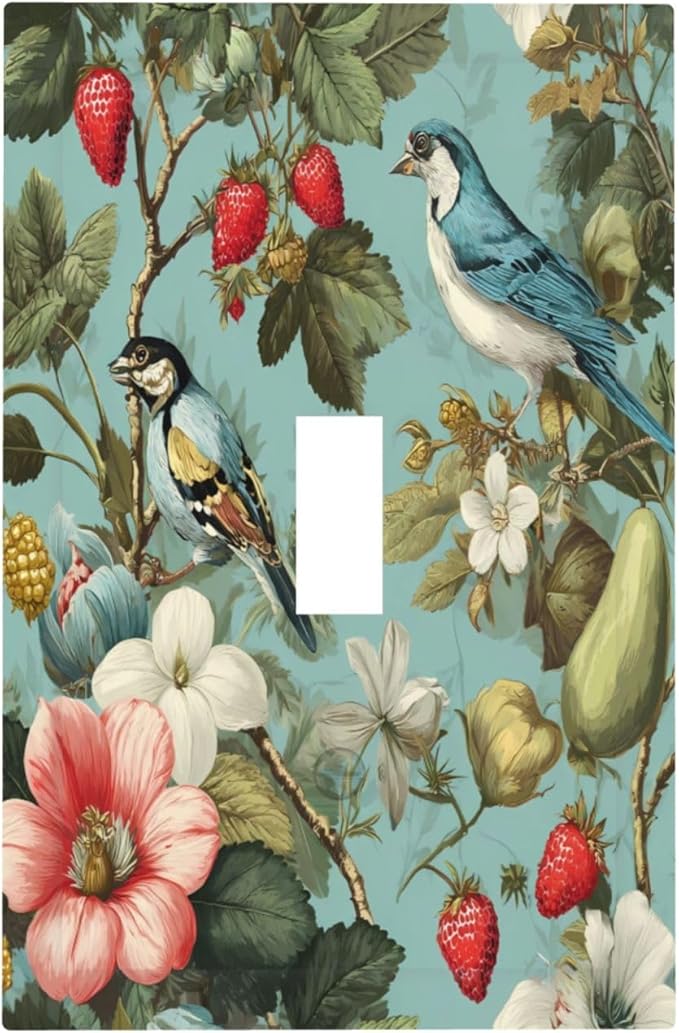 Bvtewkhz William Morris Flower 1 Gang Single Toggle Wall Plate Cover Decorative by Unknown