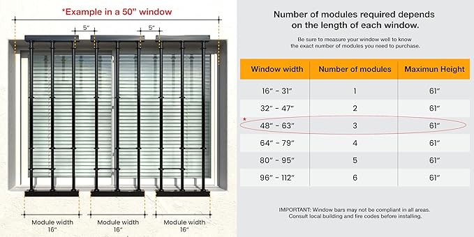 SWB Adaptable Window Bars Security - Image 8
