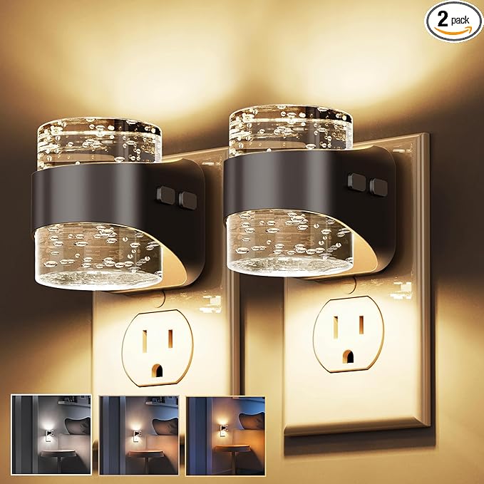 L LOHAS LED Night Light, Bubble Night Lights Plug into Wall, 2 Pack by LLOHASLED