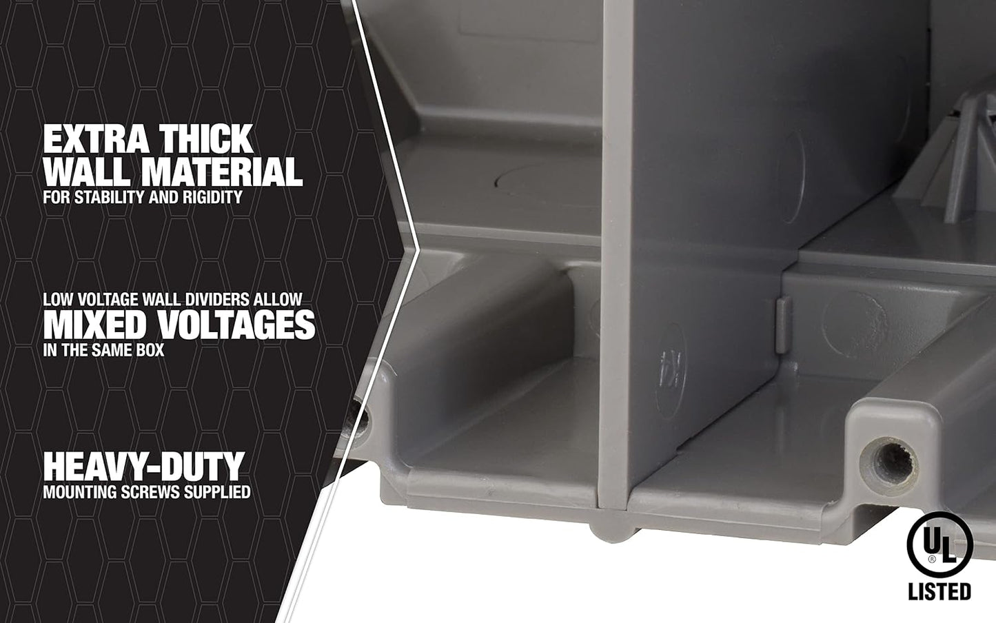 Southwire MSBMMT5G 5 Gang Multi Mount Device Box with Depth Adjustable; Heavy Duty 42lb ; Gray