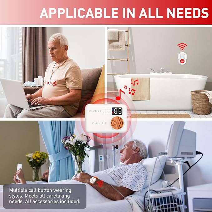 CallToU Wireless Caregiver Pager Portable Alarms - Image 4