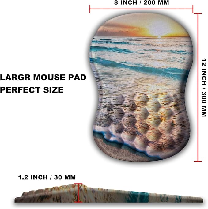KUOSGM Mouse Pad Wrist Support, Ergonomic Mouse Pad - Image 4