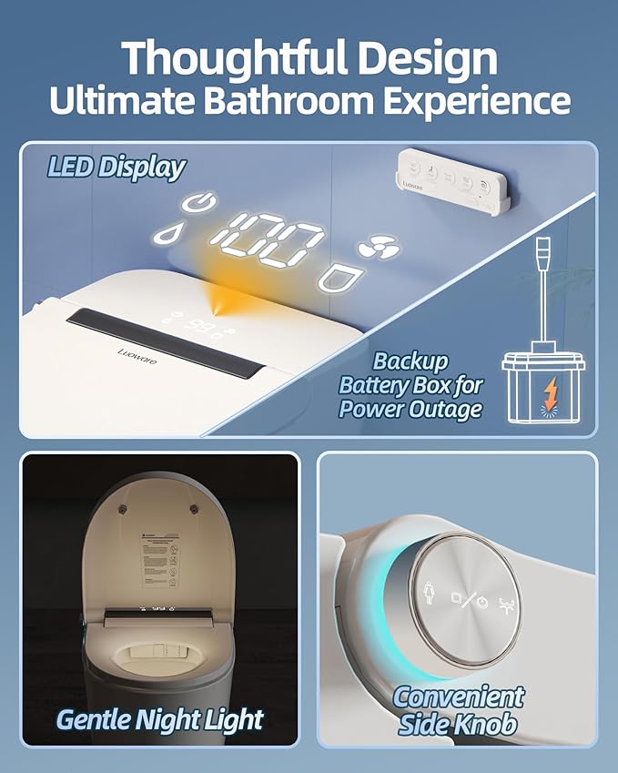 Luoware Smart Toilet, One Piece Toilet - Image 7