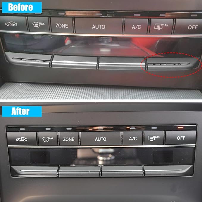 Jaronx Compatible with Mercedes Benz AC Button Trim E Class W212, Air - Image 3
