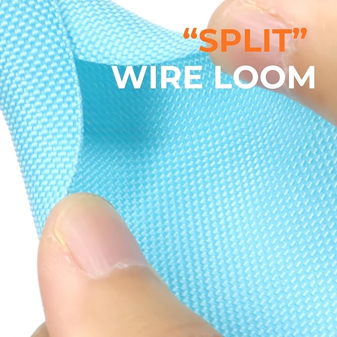 HOLED 1/2 inch Split Braided Cable Management Sleeve - Image 3
