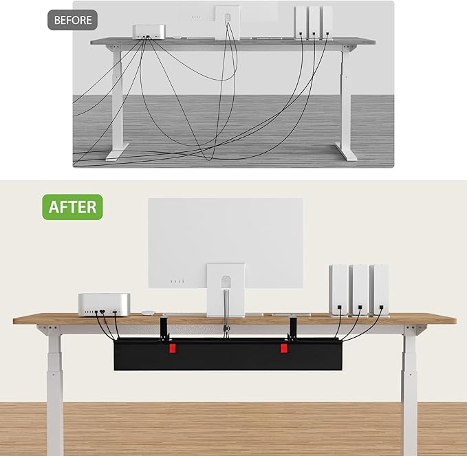 KEEGH Large 36" Under Desk Cable Management Tray - Image 7